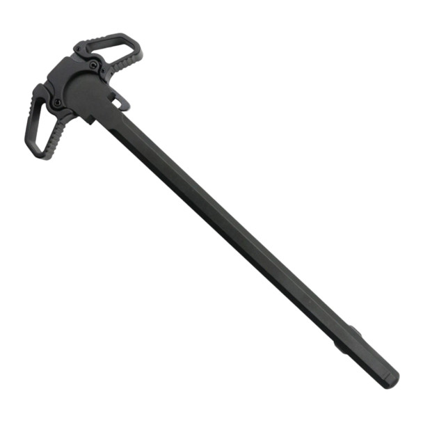 Ar10 black lightweight ambidextrous charging handle.