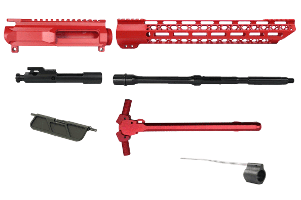 AR15 Red Cerakote 5.56 16 Complete Upper Kit