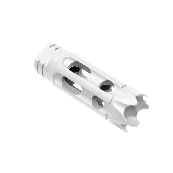 AR-15 Arctic White Custom Ported Muzzle Brake