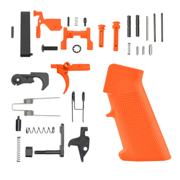 AR-15 Hunter Orange Cerakote Enhanced Lower Parts Kit
