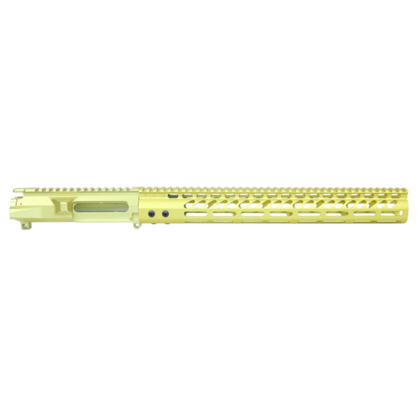 AR15 Neon Yellow Upper Receiver & 15 Ultralight Handguard Combo Set