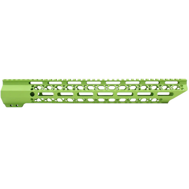AR-15 15 Zombie Green Cerakoted MLOK Skeletonized Handguard