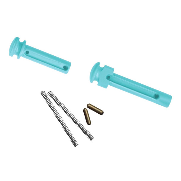 Ar15 cerakote robins egg blue extended takedown pin set with hardware.