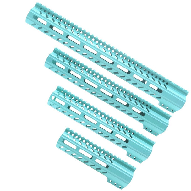 AR15 Cerakote Robins Egg Blue Super Slim Free Float Handguard