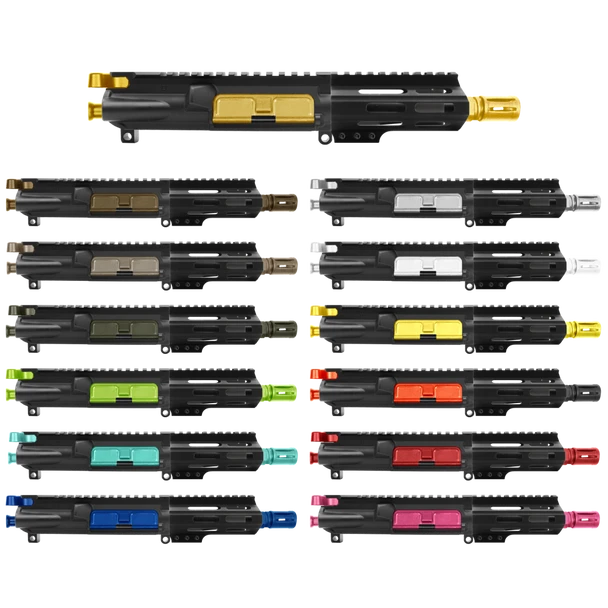 AR-15 5.56 NATO 5 Colored Accent Pistol Complete Upper No BCG