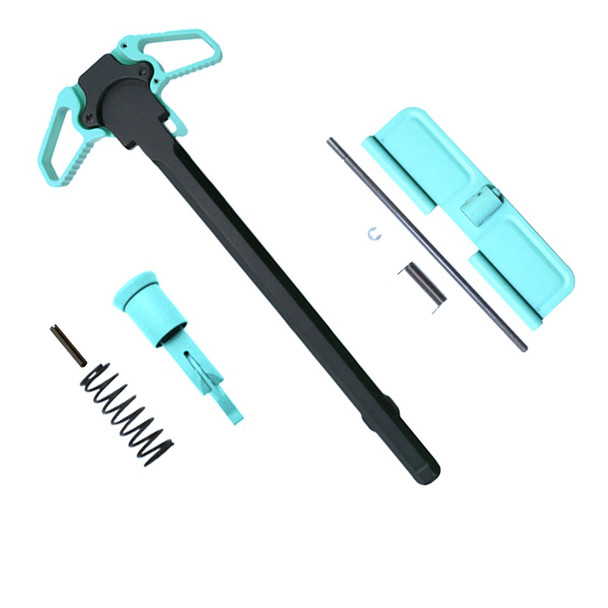AR-15 Robins Egg Blue Ambi Upper Parts Kit INCLUDING DUST COVER AND FORWARD ASSIST.