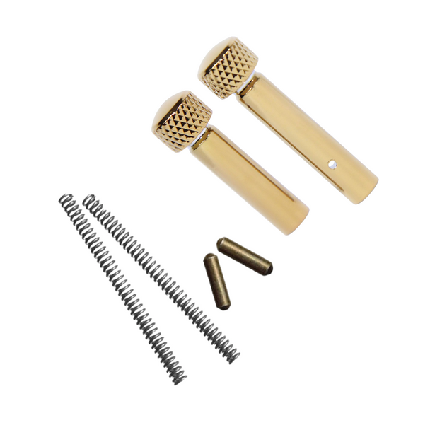 AR-15 Gold Plated Knurled Extended Takedown Pin Sets