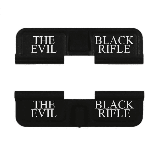 AR-15 Engraved Evil Black Rifle Ejection Port Dust Cover Assembly