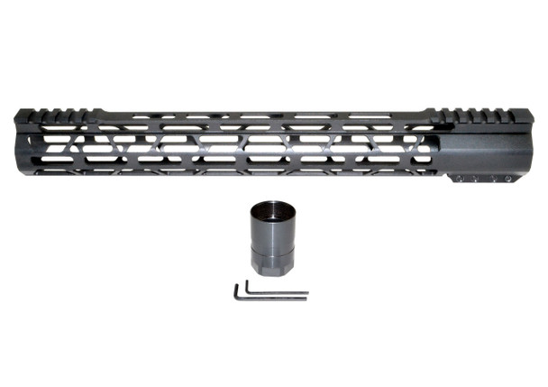 AR15 15in M-LOK Free Float Partial Rail Handguard