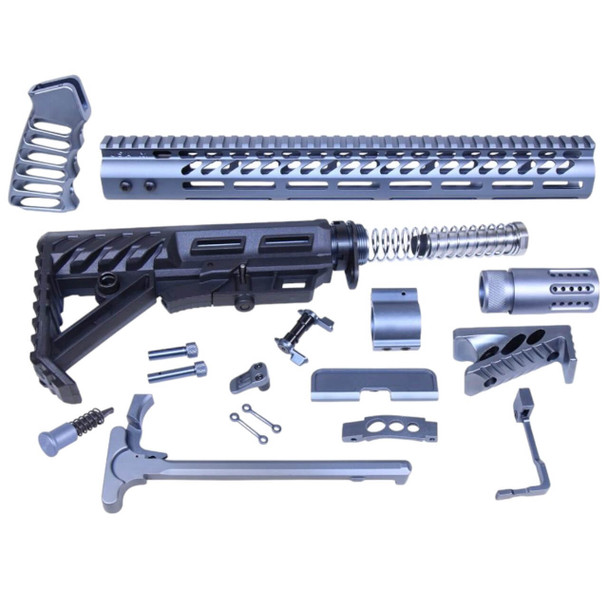 Guntec AR-15 Grey Anodized Ultimate Rifle Kit-A1ARMORY.COM