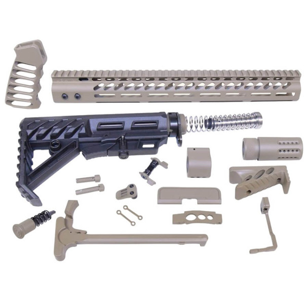 Guntec AR-15 Flat Dark Earth (FDE) Ultimate Rifle Kit