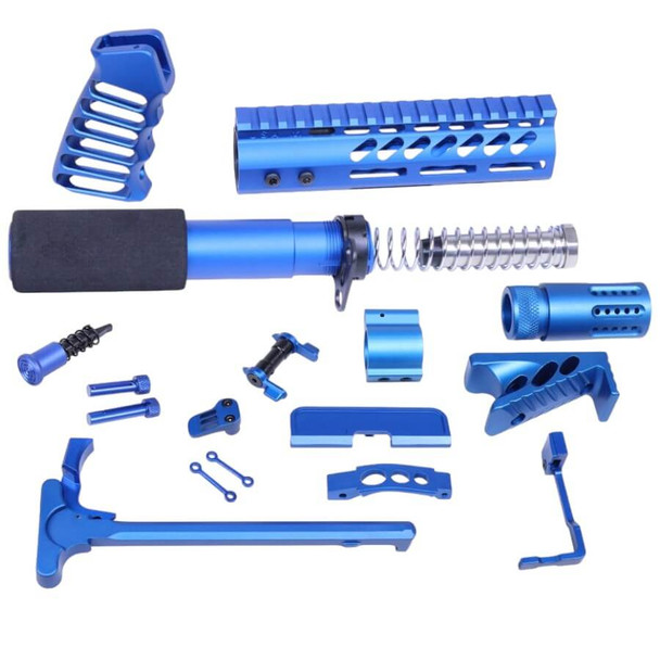 Guntec AR-15 Blue Anodized Ultimate Pistol Kit