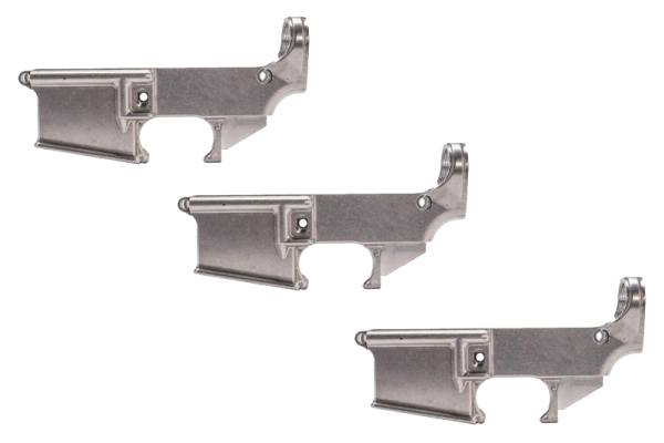 3 Pack AR15 80% Raw Forged Open Trigger Lower Receivers