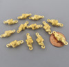Rose OUR FATHER Beads ~ 12/pkg LARGE Gold