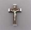 Brown Wood Rosary Crucifix 1.75" MEDIUM