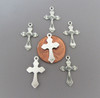 Tiny GRAPE Rosary Crucifix SILVER - Lot 6 