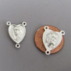 HEART Shape Rosary Center Mary & Jesus Small - Lot 3