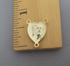 HEART Shape Rosary Center Mary & Jesus GOLD - Lot 3