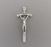 PAPAL Rosary Crucifix 2.25" Large SILVER