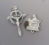 Rosary CENTER & CRUCIFIX Set PIETA & Crown with Thorns Cross
