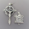 Rosary CENTER & CRUCIFIX Set PIETA & Crown with Thorns Cross