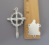 Rosary CENTER & CRUCIFIX Set PIETA & Crown with Thorns Cross