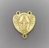 Miraculous Medal Rosary Center Large Gold
