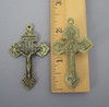 Pardon Rosary Crucifix 2" Bronze