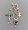  Rosary CENTER & CRUCIFIX & PATER Mary UNDOER of KNOTS 8pc
