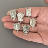 Set 12 SILVER Rosary Centerpieces
