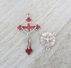 Rosary CENTER & CRUCIFIX Confirmation Holy Spirit RED