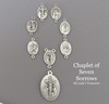 7 Sorrows Dolors Chaplet Set ~ 8 pc SILVER