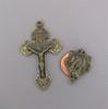 Rosary CENTER & CRUCIFIX Set ~ Pardon BRONZE