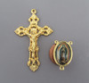 Rosary CENTER & CRUCIFIX & PATER Our Lady of GUADALUPE 8pc GOLD