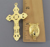 Rosary CENTER & CRUCIFIX & PATER Our Lady of GUADALUPE 8pc GOLD