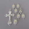Rosary CENTER & CRUCIFIX & PATER First 1st Communion Chalice 8pc