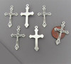 Teardrop 1" Crucifix SILVER -Lot 6