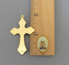 Rosary CENTER & CRUCIFIX Set First 1st Communion GOLD Color