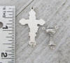 Rosary CENTER & CRUCIFIX First 1st Communion WHITE 1.5"