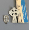 Rosary CENTER & CRUCIFIX 8pc Set ~ Celtic Saint Patrick SILVER