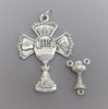 CHALICE Cross & CENTER - First 1st Communion Rosary Set