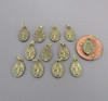 Miraculous Medal Charm TINY Bronze ~Lot 12