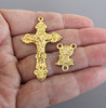 Filigree CENTER & CRUCIFIX First 1st Communion GOLD