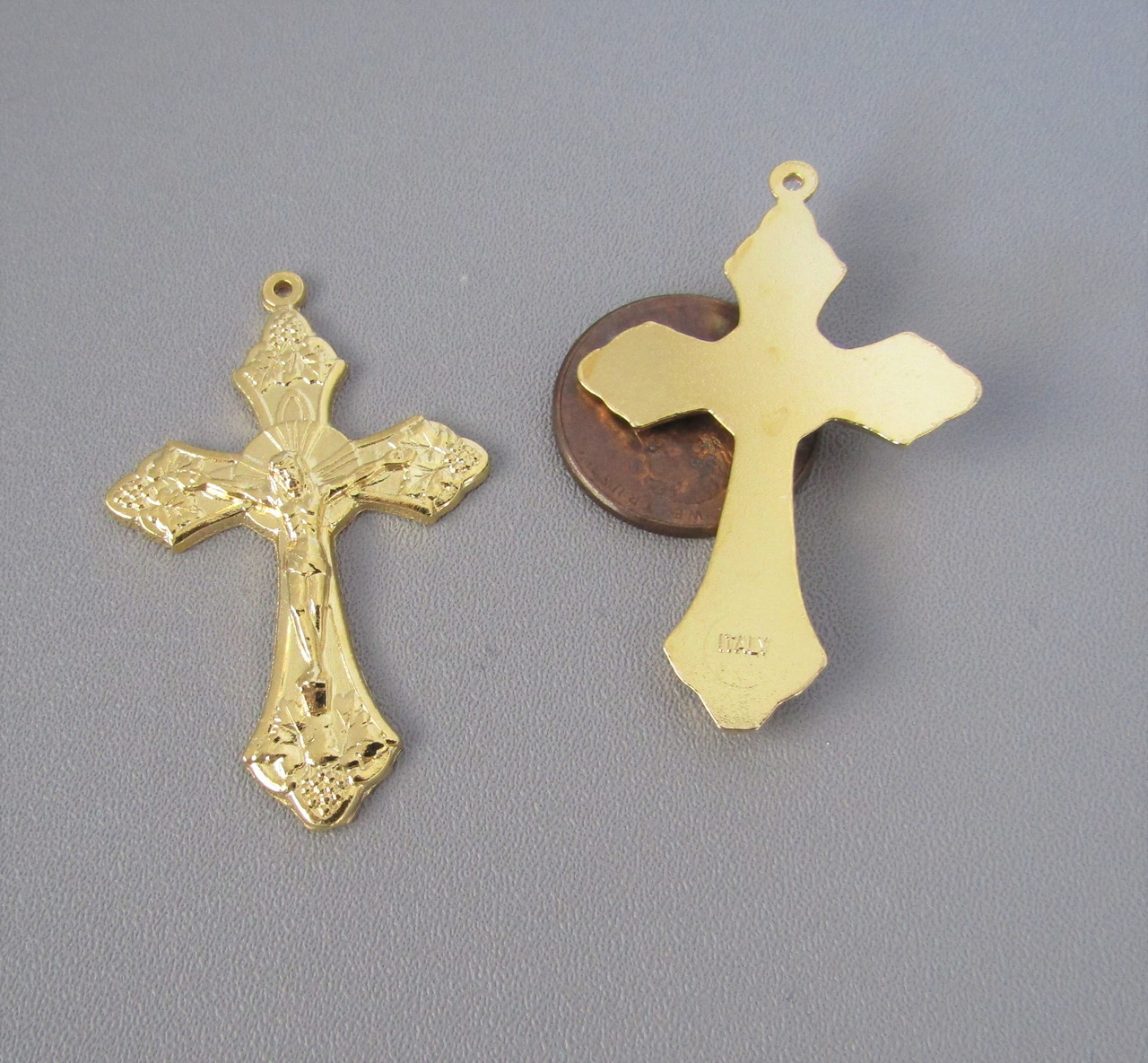 GRAPE Rosary Crucifix 1.5" GOLD -Lot 3
