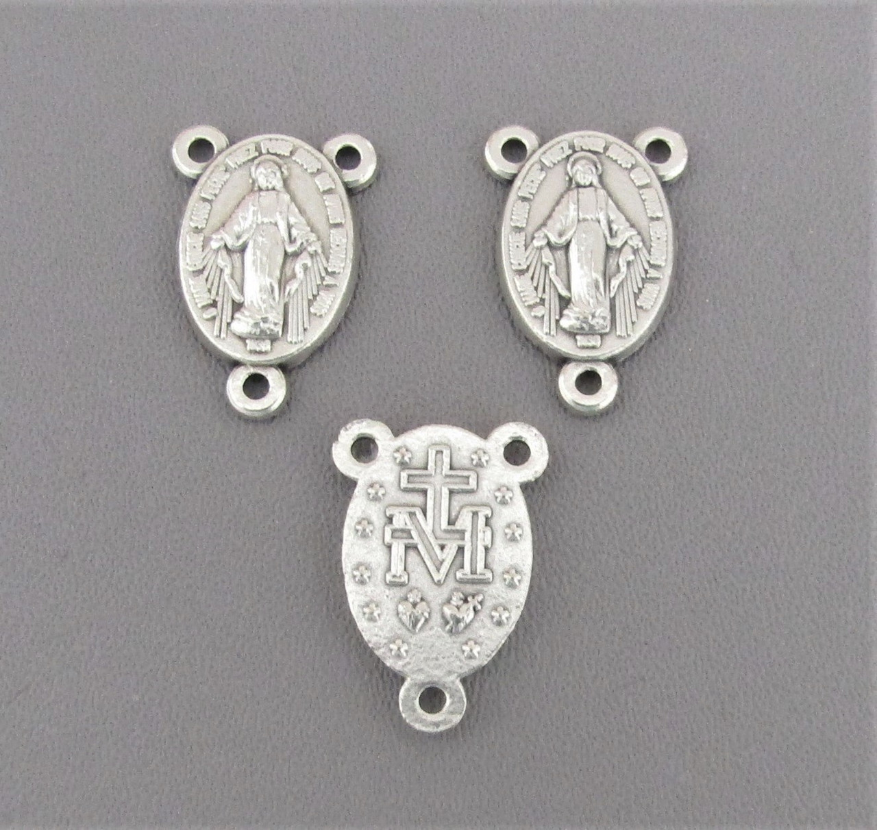 Miraculous Oval Rosary Center .75" ~ Lot 3
