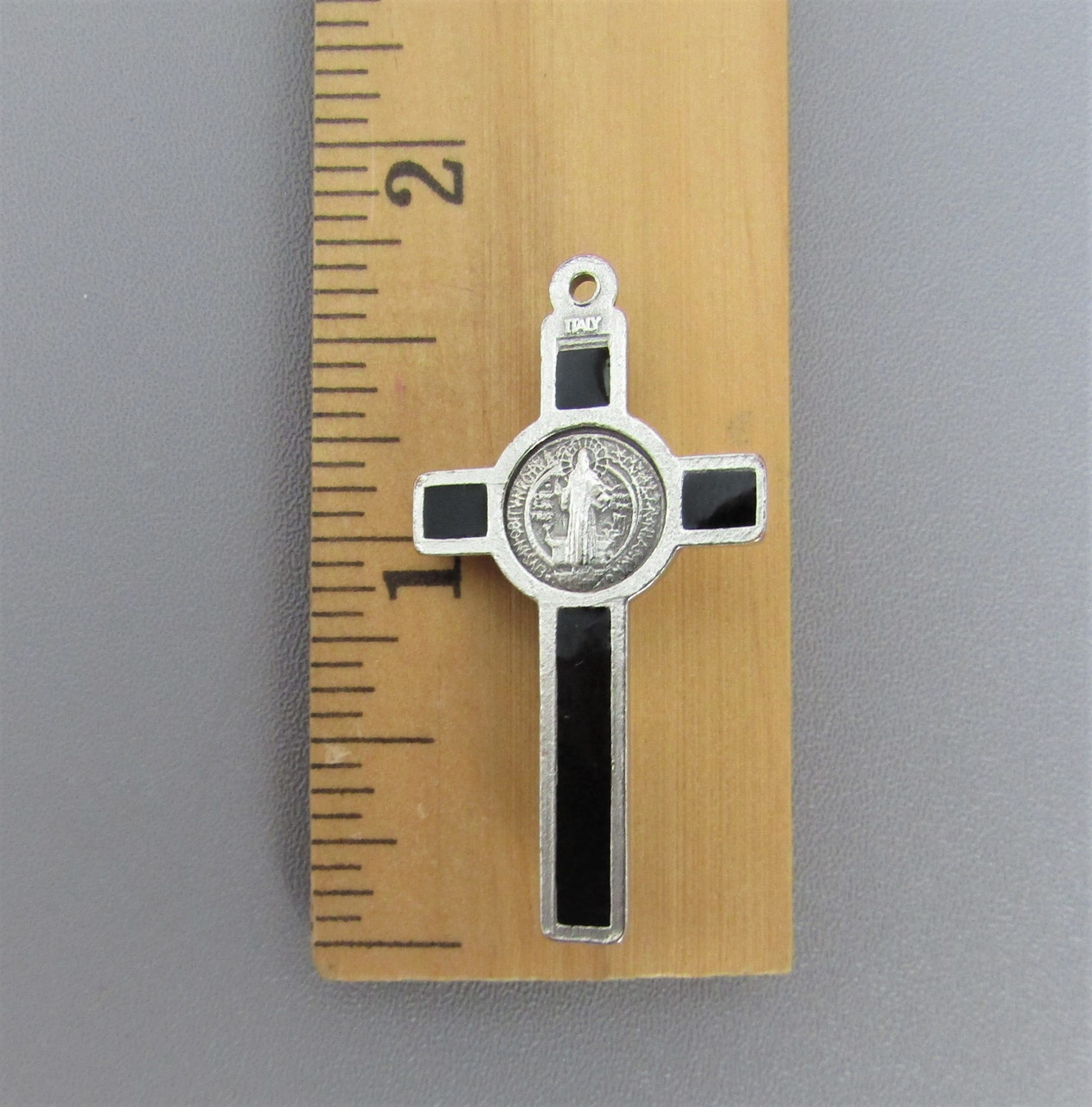 Silver & Black Saint Benedict Crucifix SMALL -Lot 3