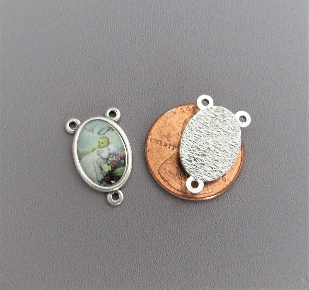 Baptism Baby Rosary Center Small - Lot 3