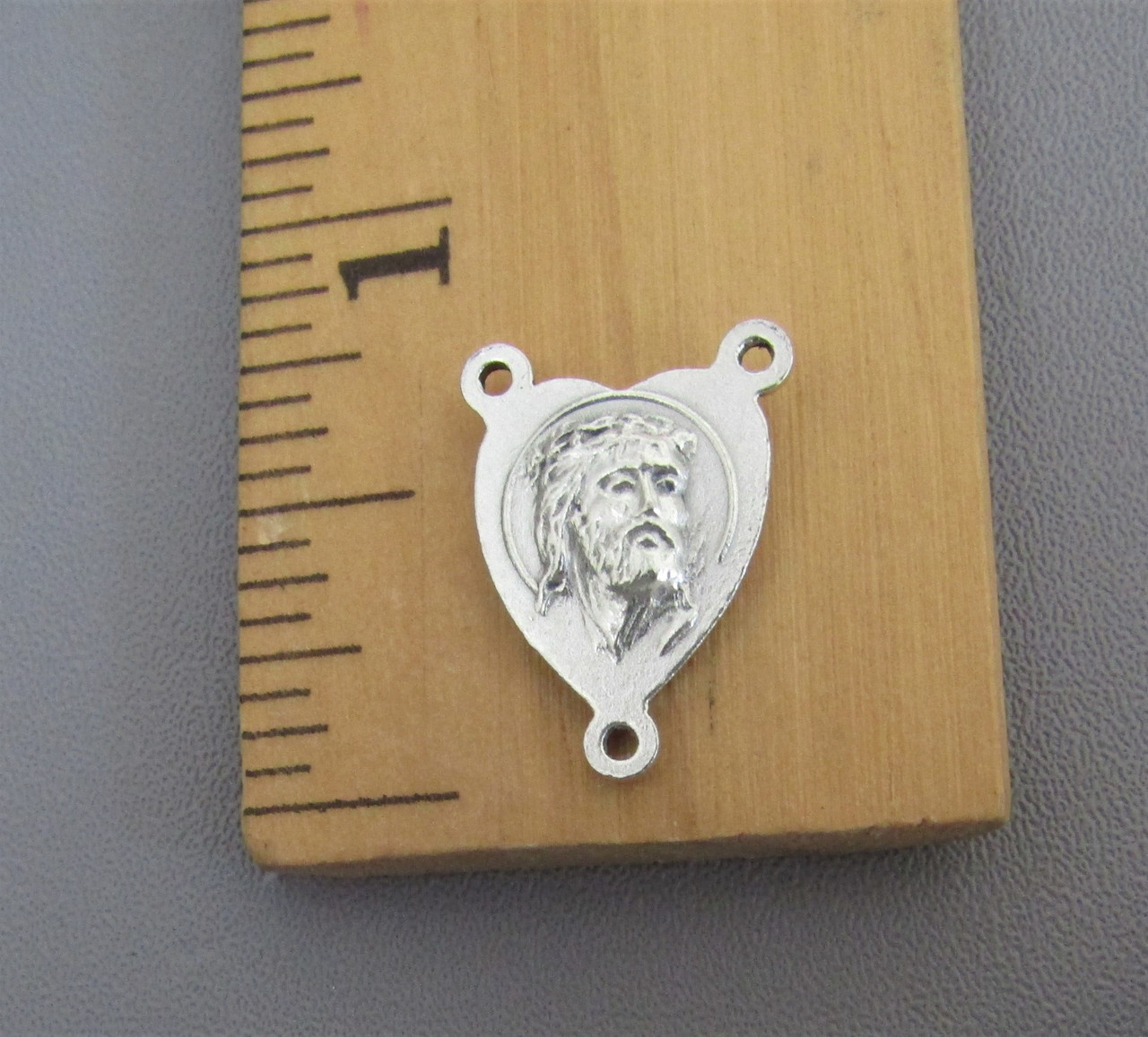 HEART Shape Rosary Center Mary & Jesus Small - Lot 3