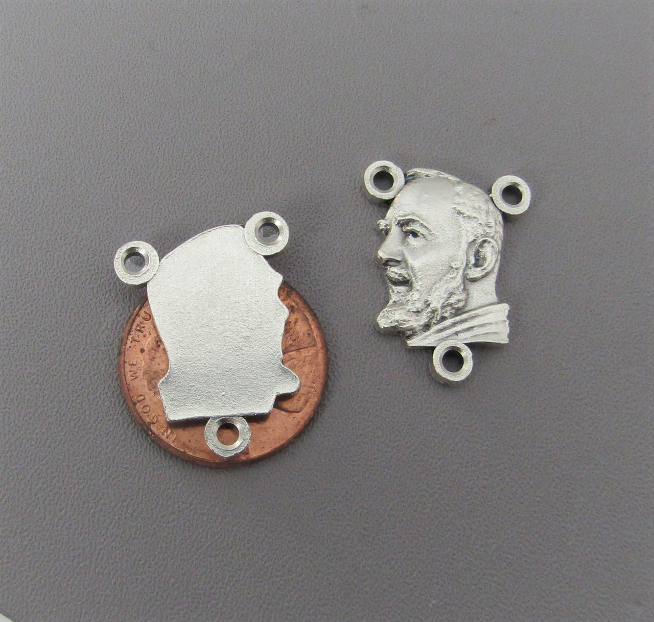 Saint Pio Profile Rosary Centerpiece