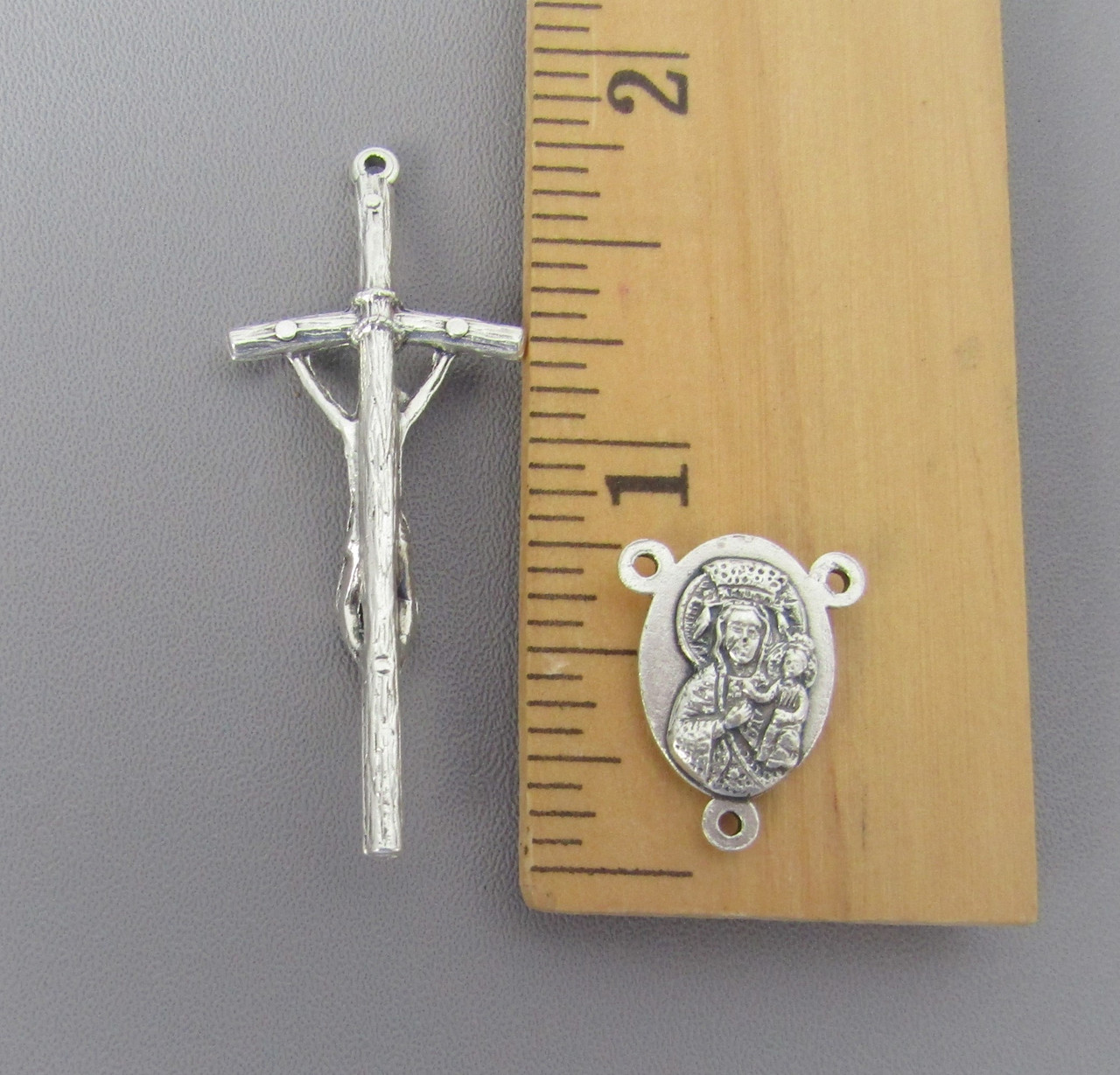 Rosary CENTER & CRUCIFIX Set Pope John Paul II